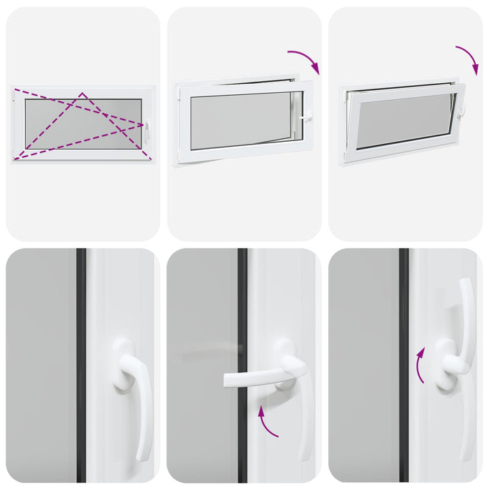 Fereastră pentru subsol Manual RISOR Alb 110 x 70 cm PVC și Sticlă - WALTI WALTI