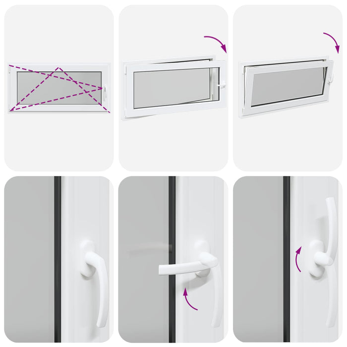 Fereastră pentru subsol Manual RISOR Alb 120 x 60 cm PVC și Sticlă - WALTI WALTI