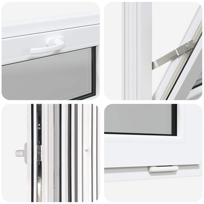 Fereastră pentru subsol RISOR 60 x 40 cm PVC și Sticlă Alb - WALTI WALTI