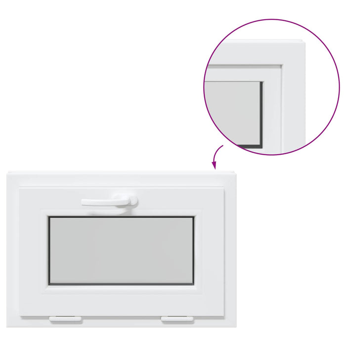 Fereastră pentru subsol RISOR 60 x 40 cm PVC și Sticlă Alb - WALTI WALTI