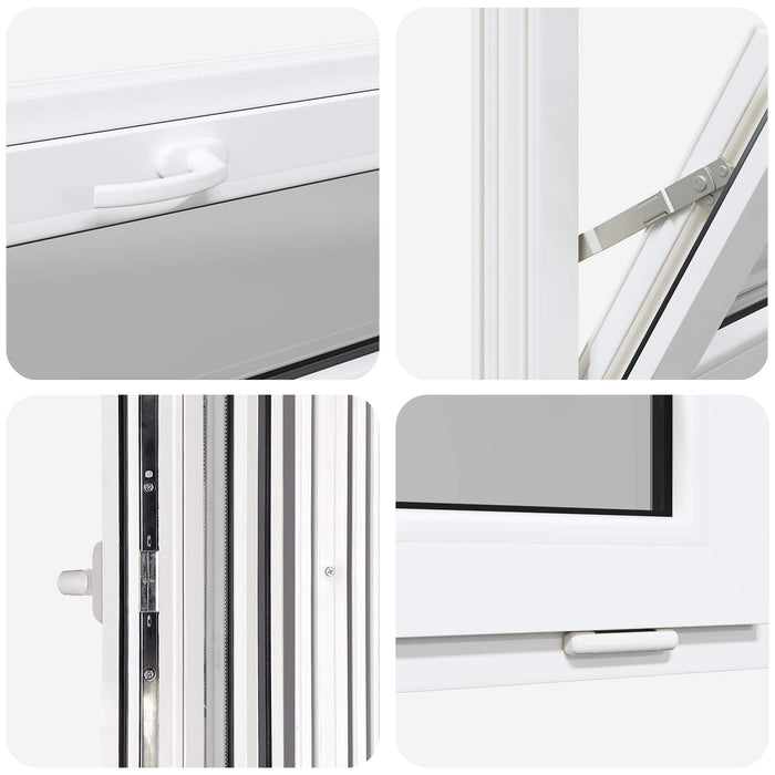 Fereastră pentru subsol RISOR 90 x 40 cm PVC și Sticlă Alb - WALTI WALTI