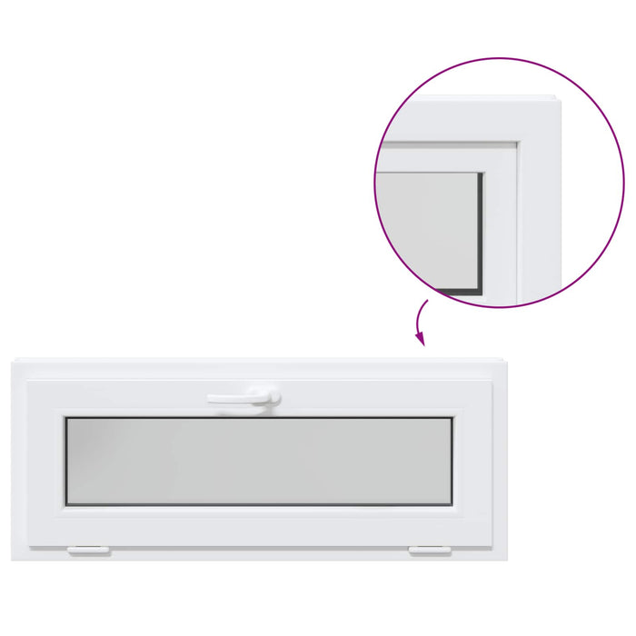 Fereastră pentru subsol RISOR 110 x 40 cm PVC și Sticlă Alb - WALTI WALTI