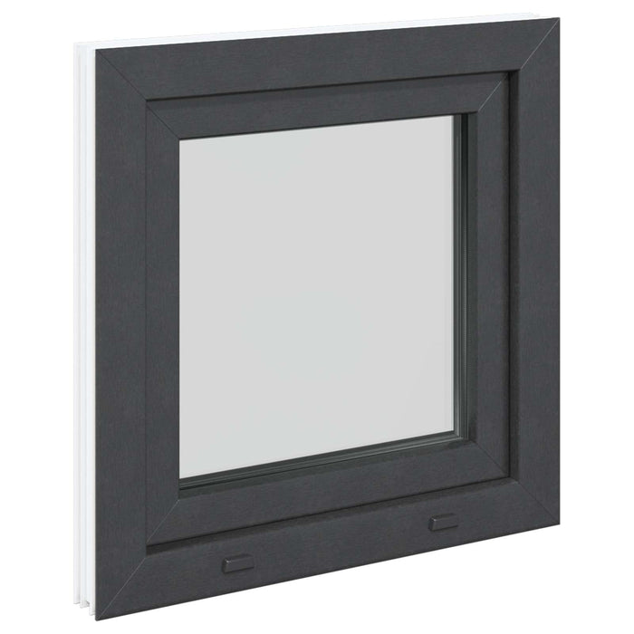 Fereastră pentru subsol RISOR Antracit 50 x 50 cm PVC și Sticlă - WALTI WALTI