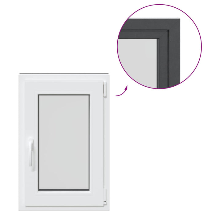 Fereastră pentru subsol RISOR Antracit 50 x 75 cm PVC și Sticlă - WALTI WALTI