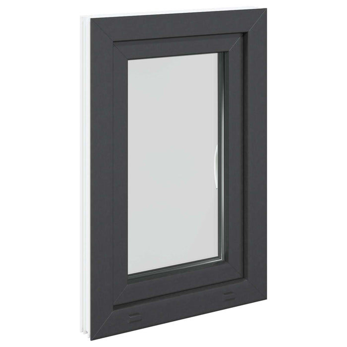 Fereastră pentru subsol RISOR Antracit 50 x 75 cm PVC și Sticlă - WALTI WALTI
