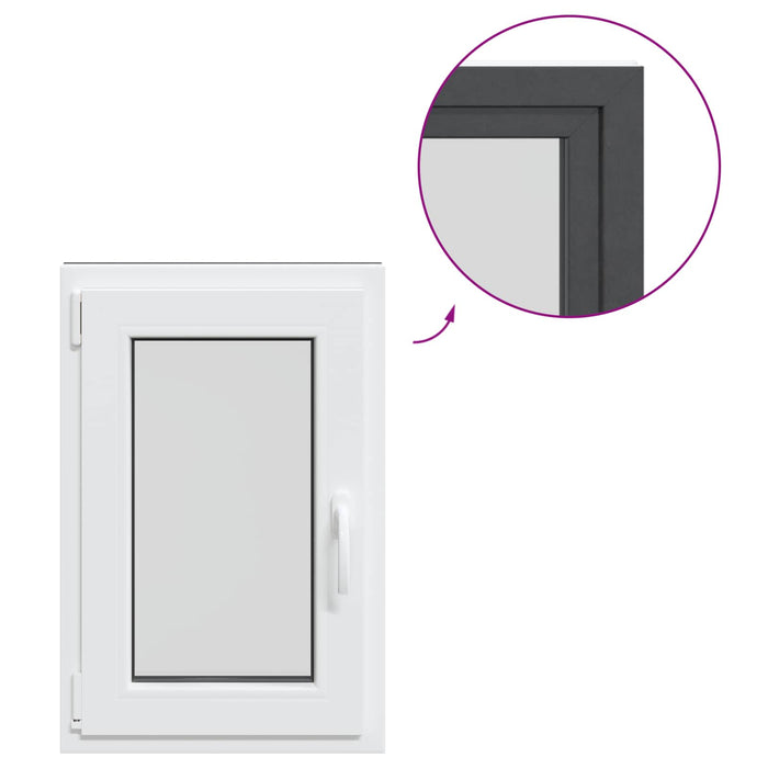 Fereastră pentru subsol RISOR Antracit 50 x 75 cm PVC și Sticlă - WALTI WALTI