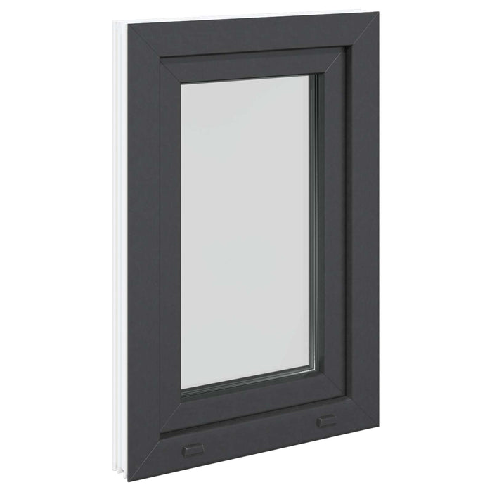 Fereastră pentru subsol RISOR Antracit 50 x 75 cm PVC și Sticlă - WALTI WALTI