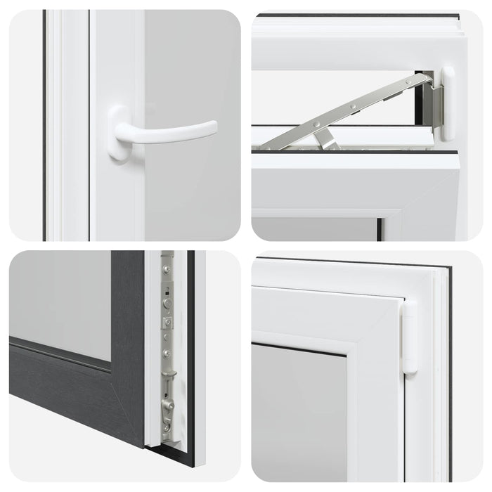 Fereastră pentru subsol RISOR Antracit 60 x 90 cm PVC și Sticlă - WALTI WALTI