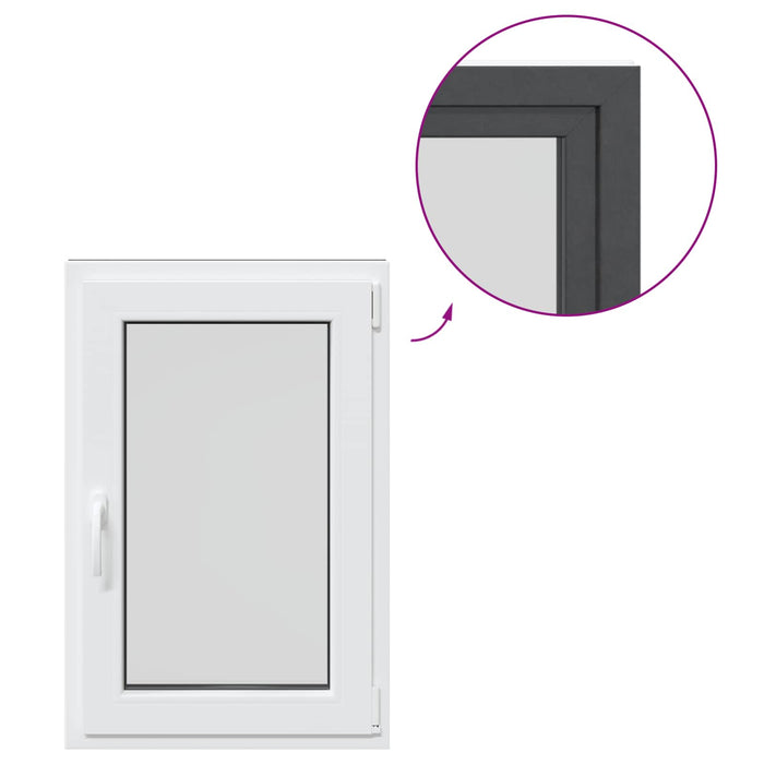 Fereastră pentru subsol RISOR Antracit 60 x 90 cm PVC și Sticlă - WALTI WALTI