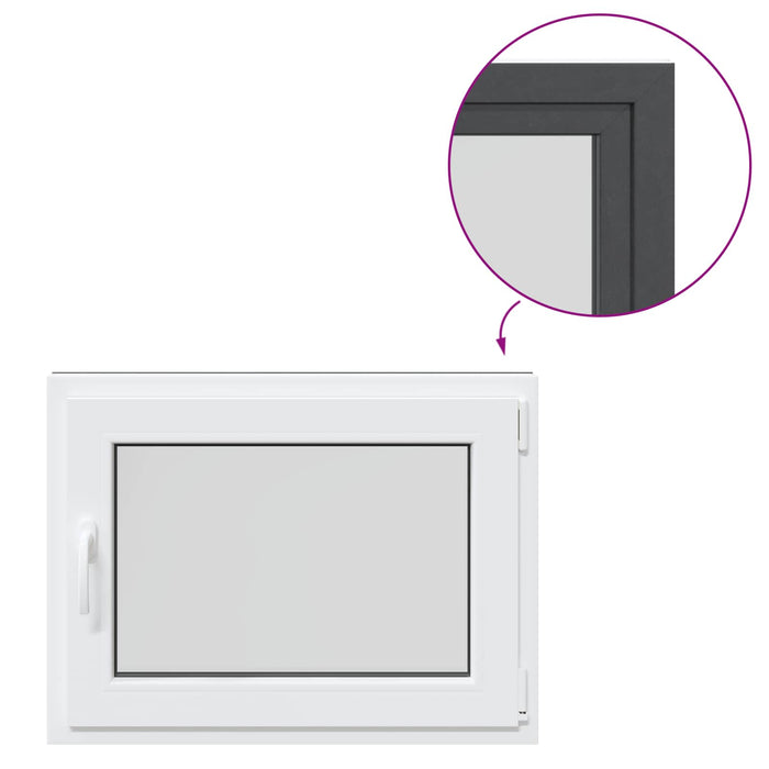 Fereastră pentru subsol RISOR Antracit 60 x 100 cm PVC și Sticlă - WALTI WALTI