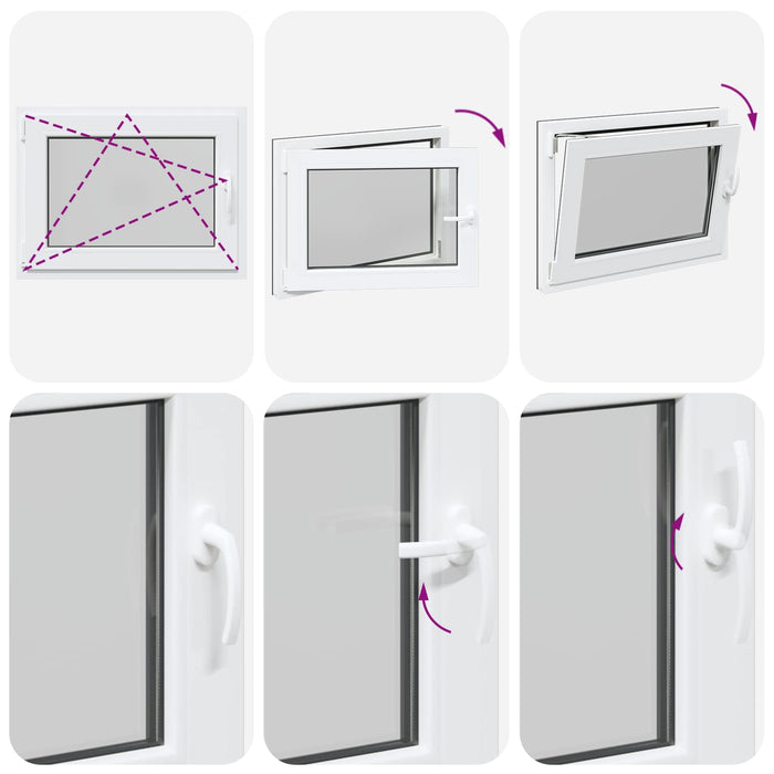 Fereastră pentru subsol RISOR Antracit 80 x 60 cm PVC și Sticlă - WALTI WALTI