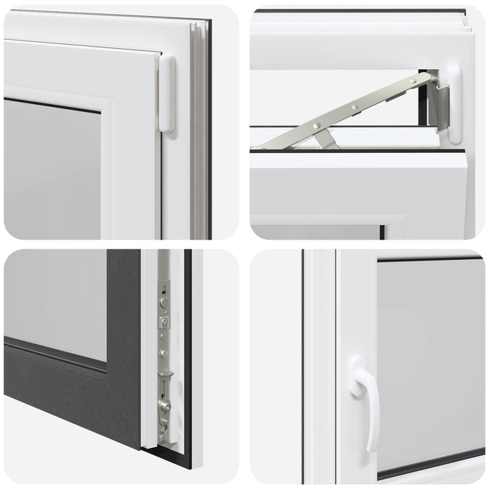 Fereastră pentru subsol RISOR Antracit 90 x 60 cm PVC și Sticlă - WALTI WALTI