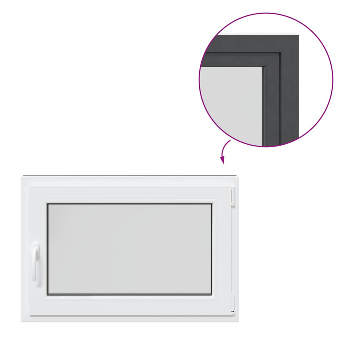 Fereastră pentru subsol RISOR Antracit 90 x 60 cm PVC și Sticlă - WALTI WALTI