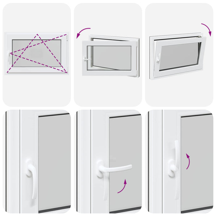 Fereastră pentru subsol RISOR Antracit 90 x 60 cm PVC și Sticlă - WALTI WALTI