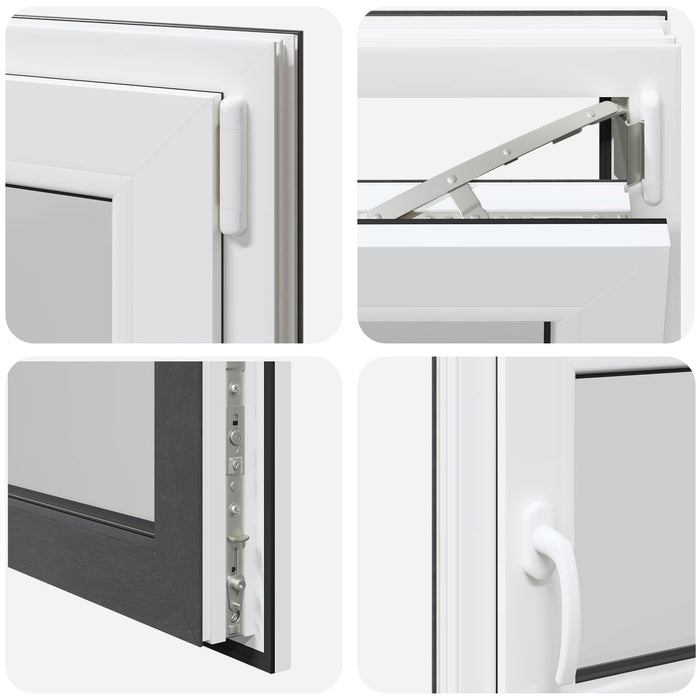 Fereastră pentru subsol RISOR Antracit 100 x 50 cm PVC și Sticlă - WALTI WALTI