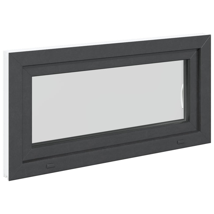 Fereastră pentru subsol RISOR Antracit 100 x 50 cm PVC și Sticlă - WALTI WALTI