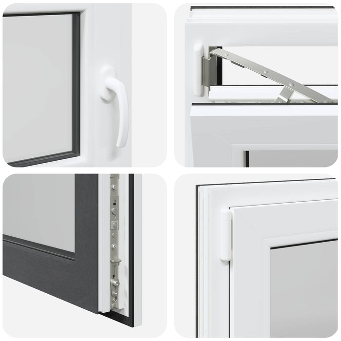 Fereastră pentru subsol RISOR Antracit 100 x 50 cm PVC și Sticlă - WALTI WALTI