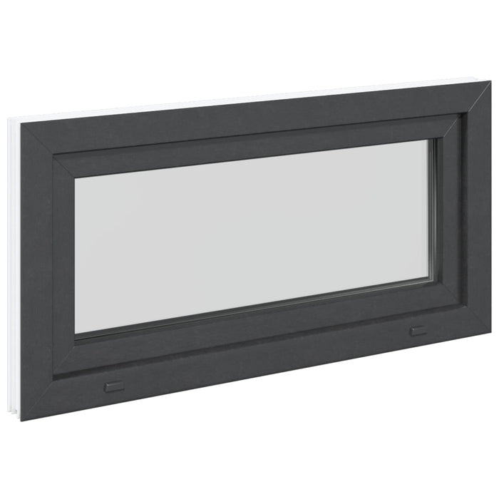 Fereastră pentru subsol RISOR Antracit 100 x 50 cm PVC și Sticlă - WALTI WALTI