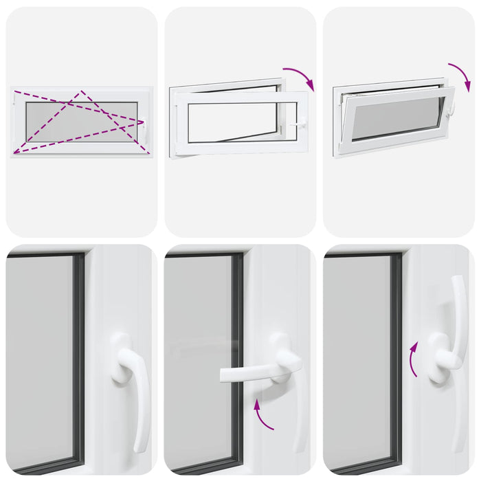 Fereastră pentru subsol RISOR Antracit 100 x 50 cm PVC și Sticlă - WALTI WALTI