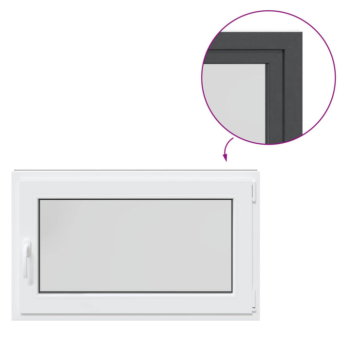 Fereastră pentru subsol RISOR Antracit 100 x 60 cm PVC și Sticlă - WALTI WALTI