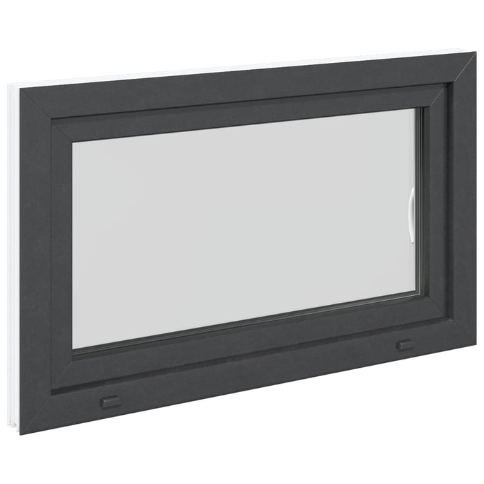 Fereastră pentru subsol RISOR Antracit 100 x 60 cm PVC și Sticlă - WALTI WALTI