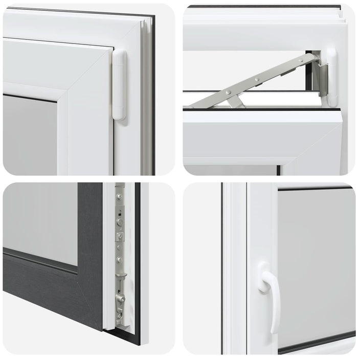 Fereastră pentru subsol RISOR Antracit 100 x 70 cm PVC și Sticlă - WALTI WALTI