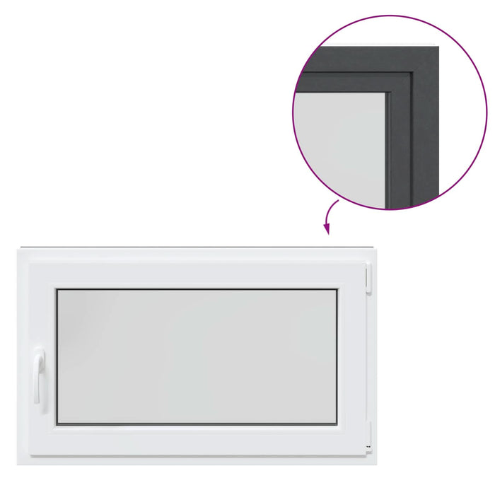 Fereastră pentru subsol RISOR Antracit 100 x 70 cm PVC și Sticlă - WALTI WALTI