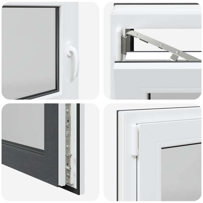 Fereastră pentru subsol RISOR Antracit 100 x 70 cm PVC și Sticlă - WALTI WALTI