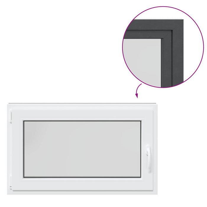 Fereastră pentru subsol RISOR Antracit 100 x 70 cm PVC și Sticlă - WALTI WALTI
