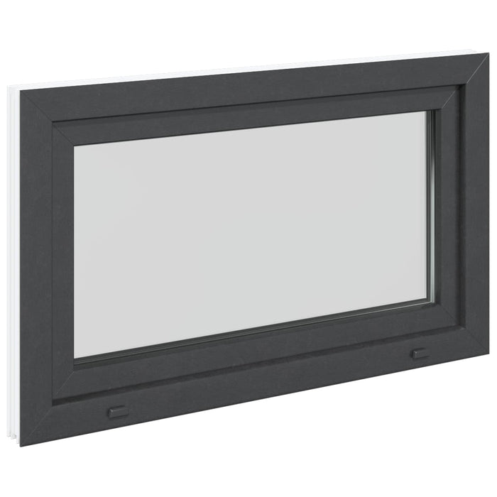 Fereastră pentru subsol RISOR Antracit 100 x 70 cm PVC și Sticlă - WALTI WALTI