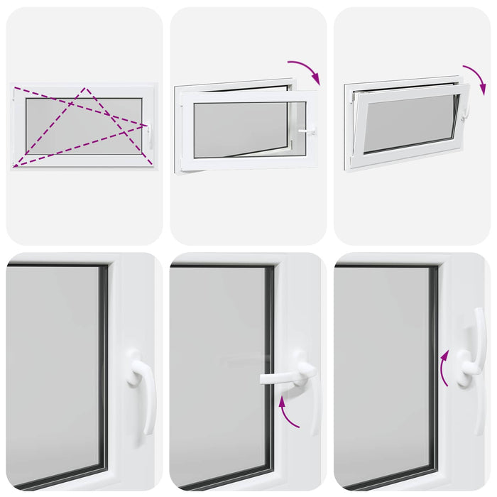 Fereastră pentru subsol RISOR Antracit 100 x 70 cm PVC și Sticlă - WALTI WALTI