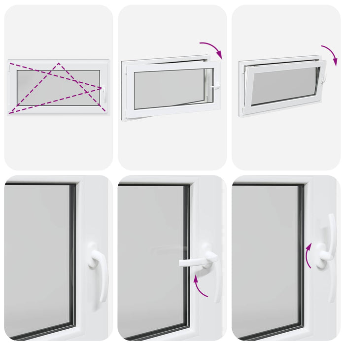 Fereastră pentru subsol RISOR Antracit 110 x 50 cm PVC și Sticlă - WALTI WALTI