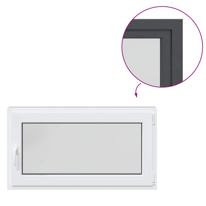 Fereastră pentru subsol RISOR Antracit 110 x 60 cm PVC și Sticlă - WALTI WALTI
