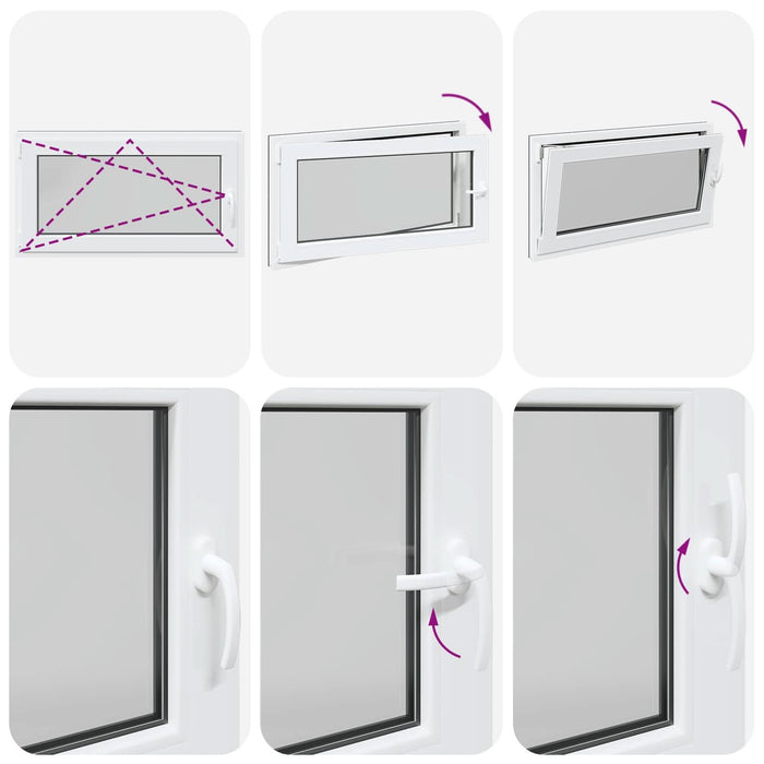 Fereastră pentru subsol RISOR Antracit 110 x 60 cm PVC și Sticlă - WALTI WALTI