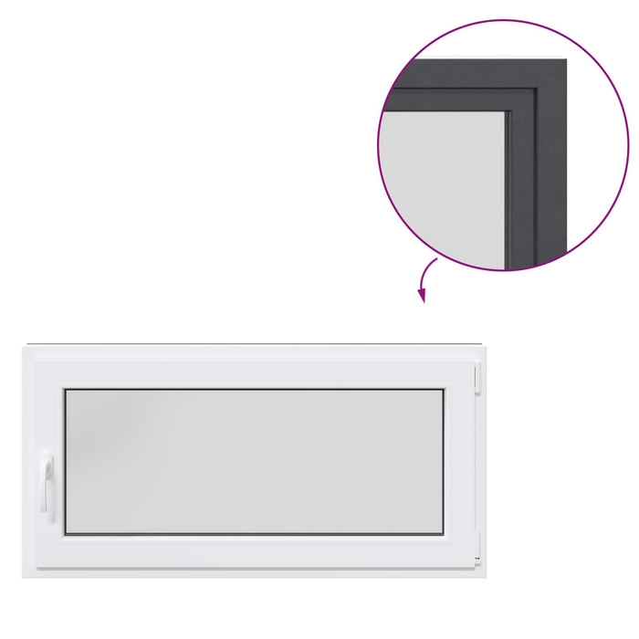 Fereastră pentru subsol RISOR Antracit 120 x 60 cm PVC și Sticlă - WALTI WALTI