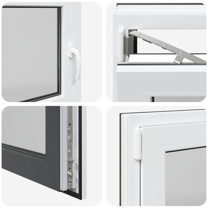 Fereastră pentru subsol RISOR Antracit 120 x 60 cm PVC și Sticlă - WALTI WALTI