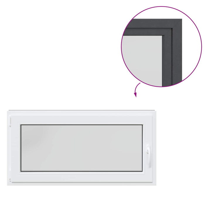 Fereastră pentru subsol RISOR Antracit 120 x 60 cm PVC și Sticlă - WALTI WALTI