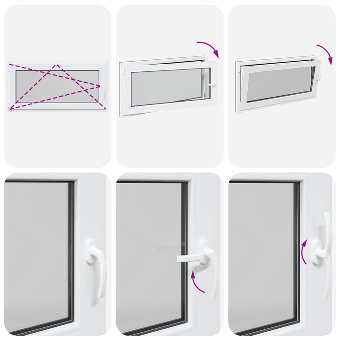 Fereastră pentru subsol RISOR Antracit 120 x 60 cm PVC și Sticlă - WALTI WALTI