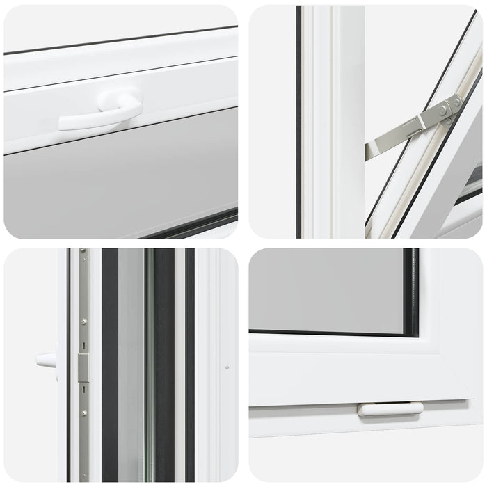 Fereastră pentru subsol RISOR 60 x 40 cm PVC și Sticlă Antracit - WALTI WALTI
