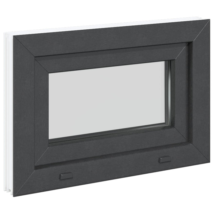 Fereastră pentru subsol RISOR 60 x 40 cm PVC și Sticlă Antracit - WALTI WALTI