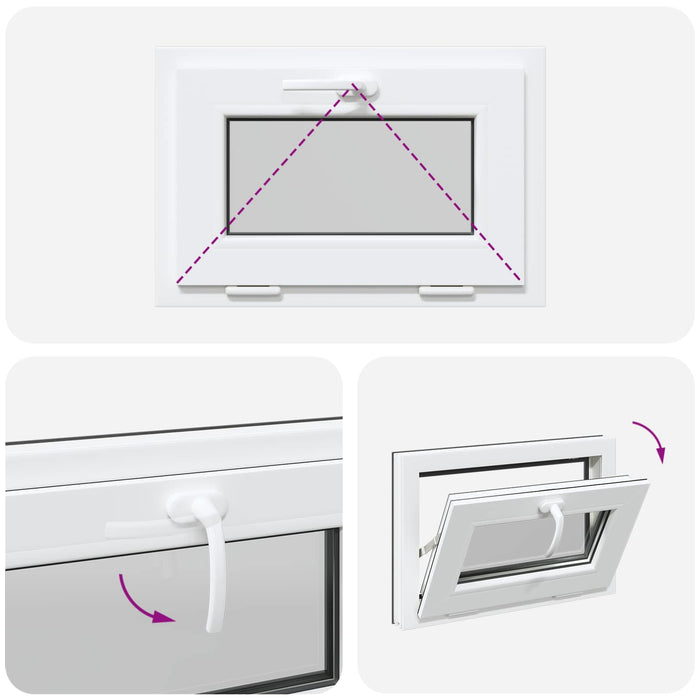 Fereastră pentru subsol RISOR 60 x 40 cm PVC și Sticlă Antracit - WALTI WALTI