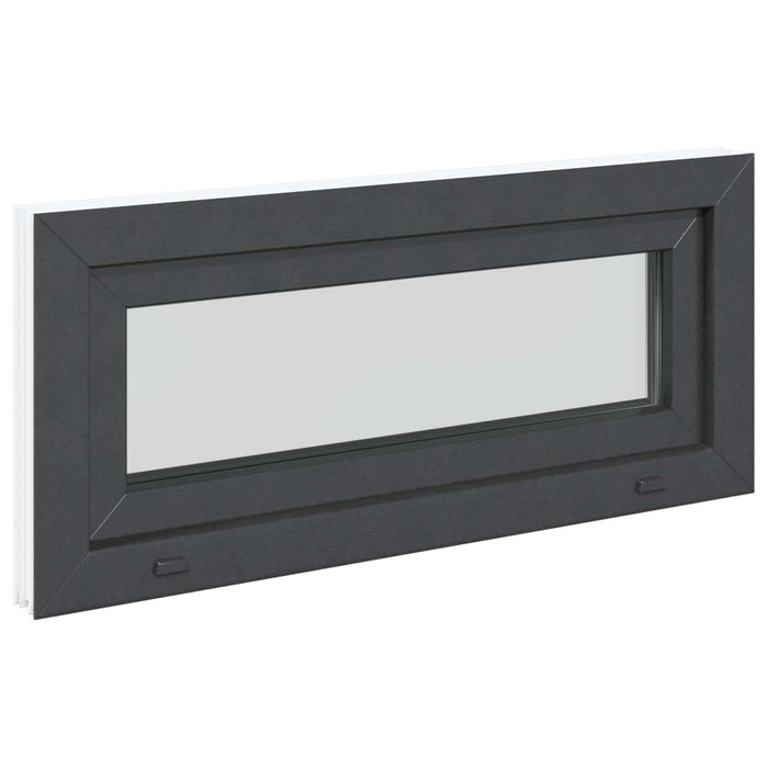 Fereastră pentru subsol RISOR 90 x 40 cm PVC și Sticlă Antracit - WALTI WALTI