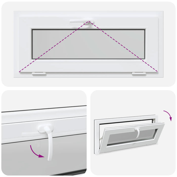 Fereastră pentru subsol RISOR 90 x 40 cm PVC și Sticlă Antracit - WALTI WALTI
