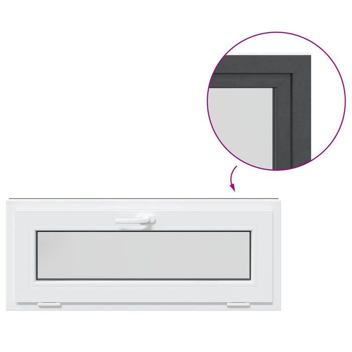 Fereastră pentru subsol RISOR 100 x 40 cm PVC și Sticlă - WALTI WALTI