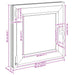 Fereastră pentru subsol RISOR Antracit 50 x 50 cm PVC și Sticlă - WALTI WALTI