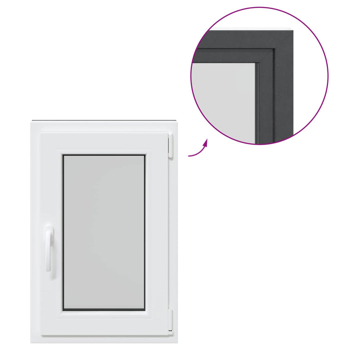Fereastră pentru subsol RISOR Antracit 50 x 75 cm PVC și Sticlă - WALTI WALTI