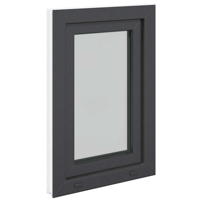 Fereastră pentru subsol RISOR Antracit 50 x 75 cm PVC și Sticlă - WALTI WALTI