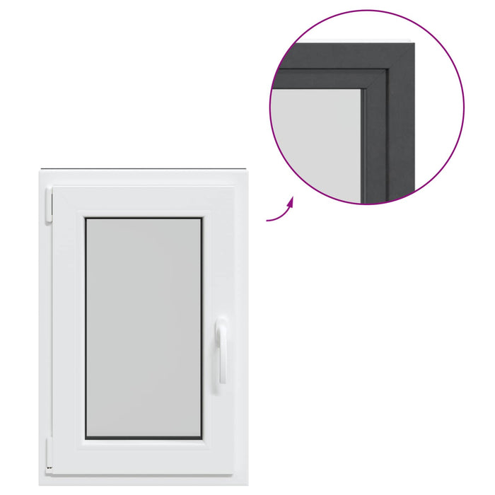 Fereastră pentru subsol RISOR Antracit 50 x 75 cm PVC și Sticlă - WALTI WALTI