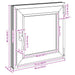 Fereastră pentru subsol RISOR Antracit 60 x 60 cm PVC și Sticlă - WALTI WALTI