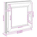 Fereastră pentru subsol RISOR Antracit 60 x 60 cm PVC și Sticlă - WALTI WALTI